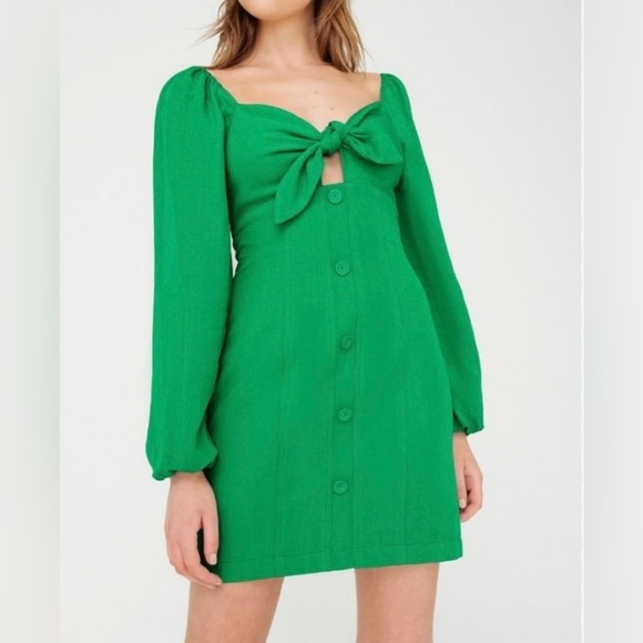 Sheike Elegant Green Dress with Bow Detail size 10 - Picture 1 of 12